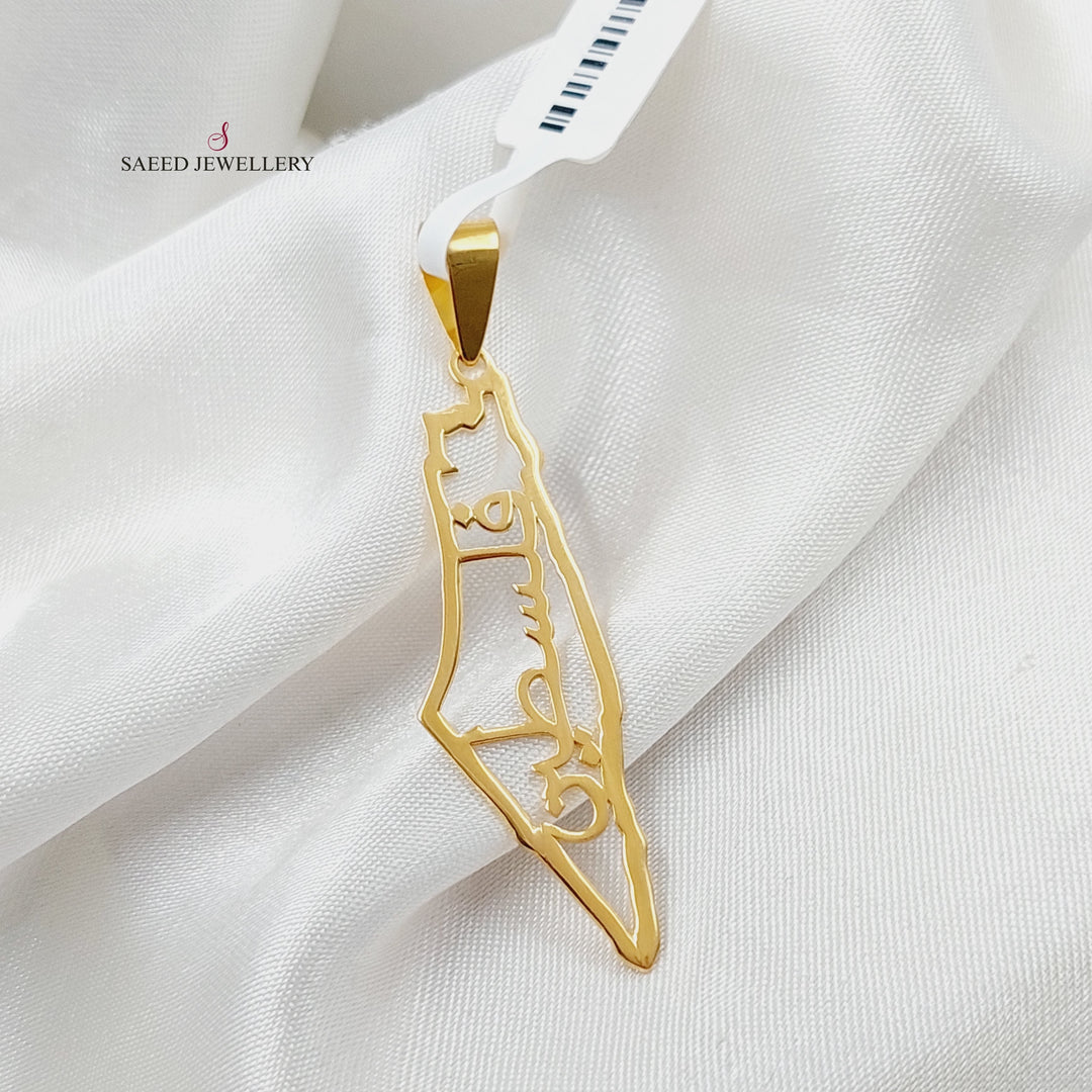 Palestine Pendant  Made Of 21K Yellow Gold by Saeed Jewelry-29486