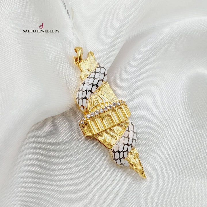 Palestine Pendant  Made Of 21K Yellow Gold by Saeed Jewelry-30314
