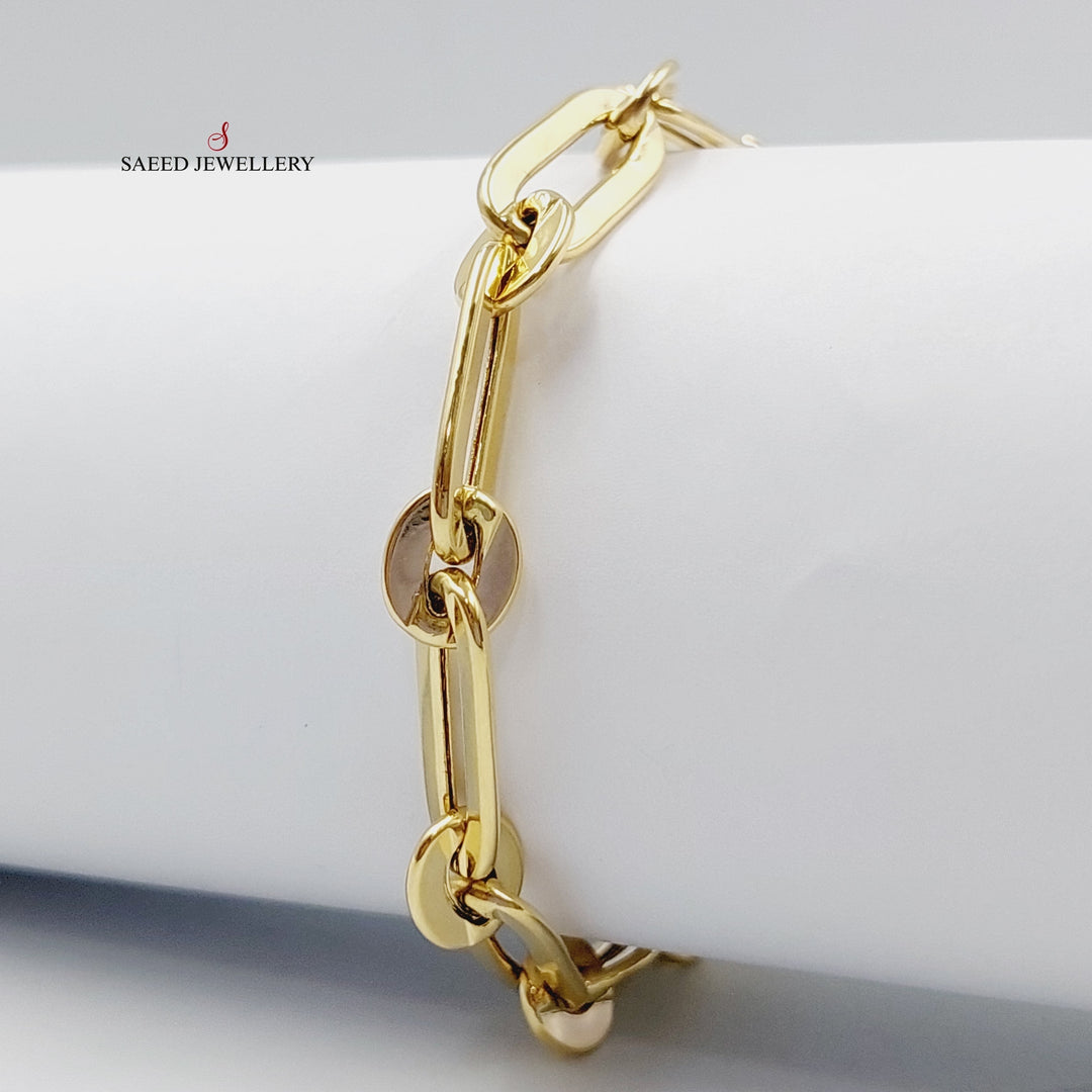 18K Gold Paperclip Bracelet by Saeed Jewelry - Image 1