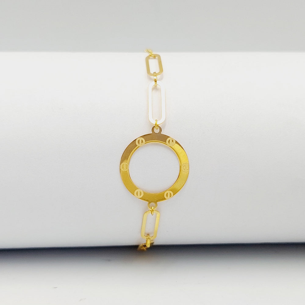 Paperclip Bracelet Made Of 18K Yellow Gold by Saeed Jewelry-28076