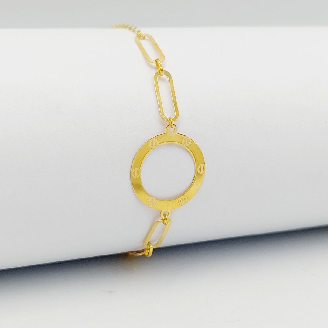 Paperclip Bracelet Made Of 18K Yellow Gold by Saeed Jewelry-28076