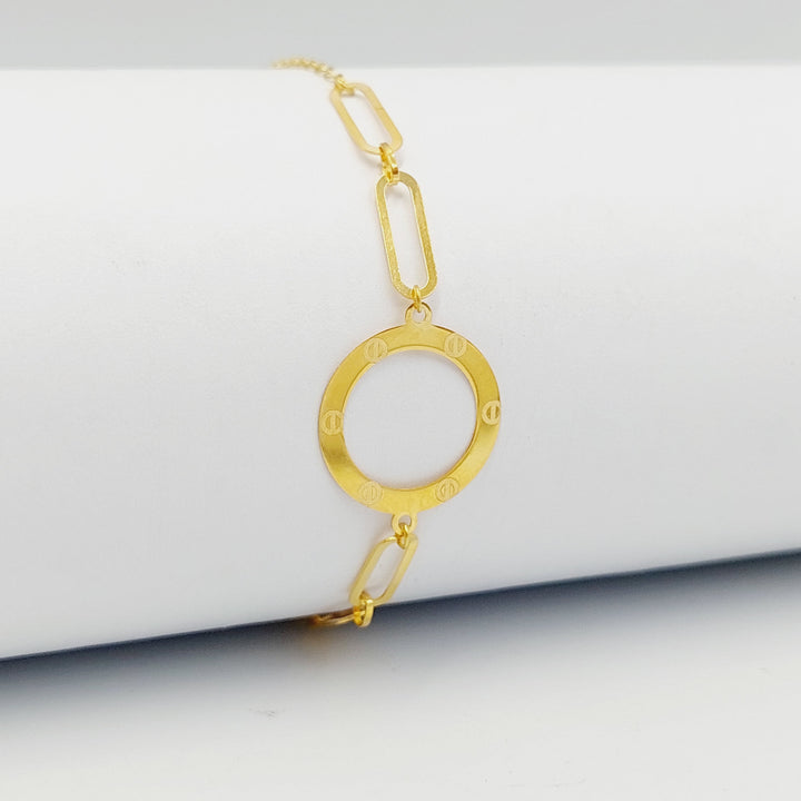 Paperclip Bracelet Made Of 18K Yellow Gold by Saeed Jewelry-28076