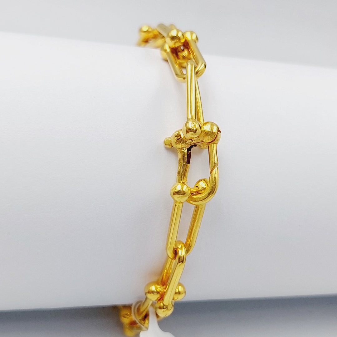 Paperclip Bracelet  Made Of 21K Yellow Gold by Saeed Jewelry-28680
