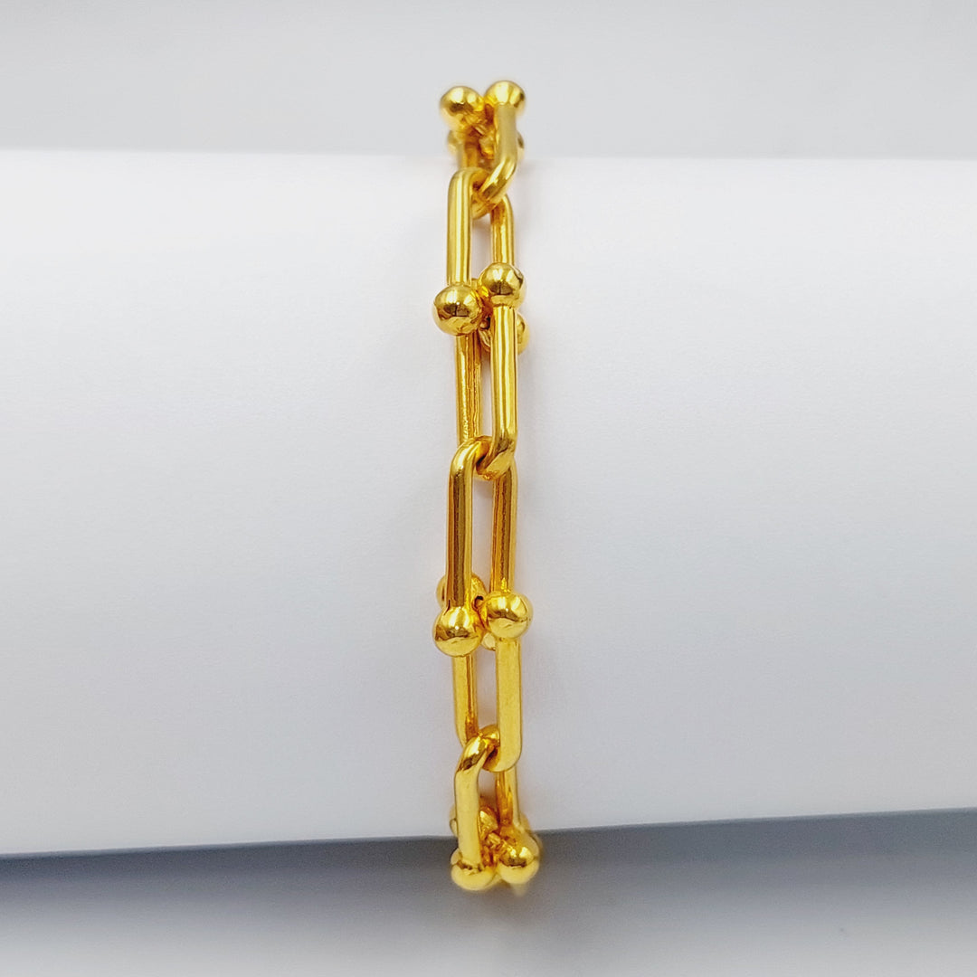 Paperclip Bracelet  Made Of 21K Yellow Gold by Saeed Jewelry-28680