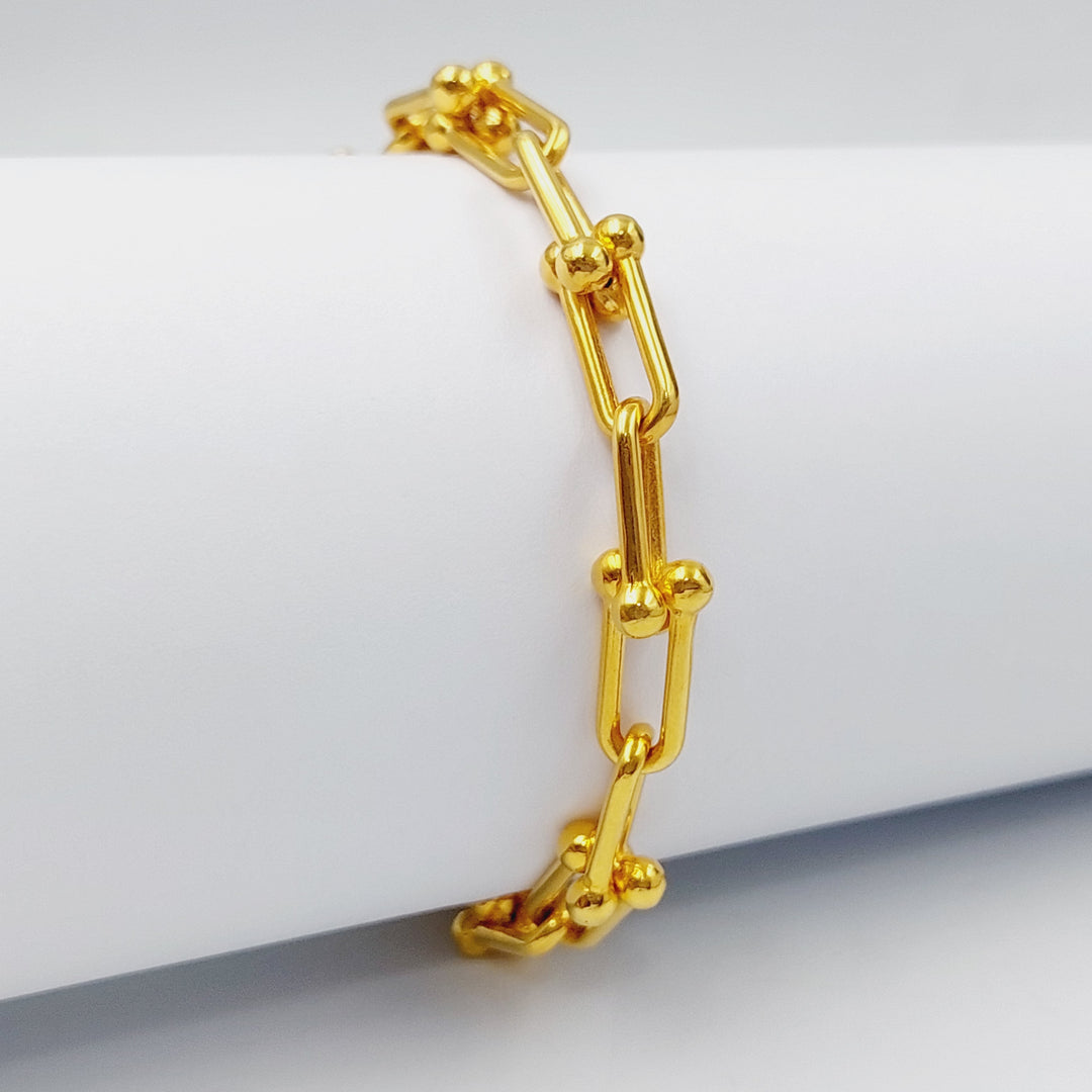 Paperclip Bracelet  Made Of 21K Yellow Gold by Saeed Jewelry-28680
