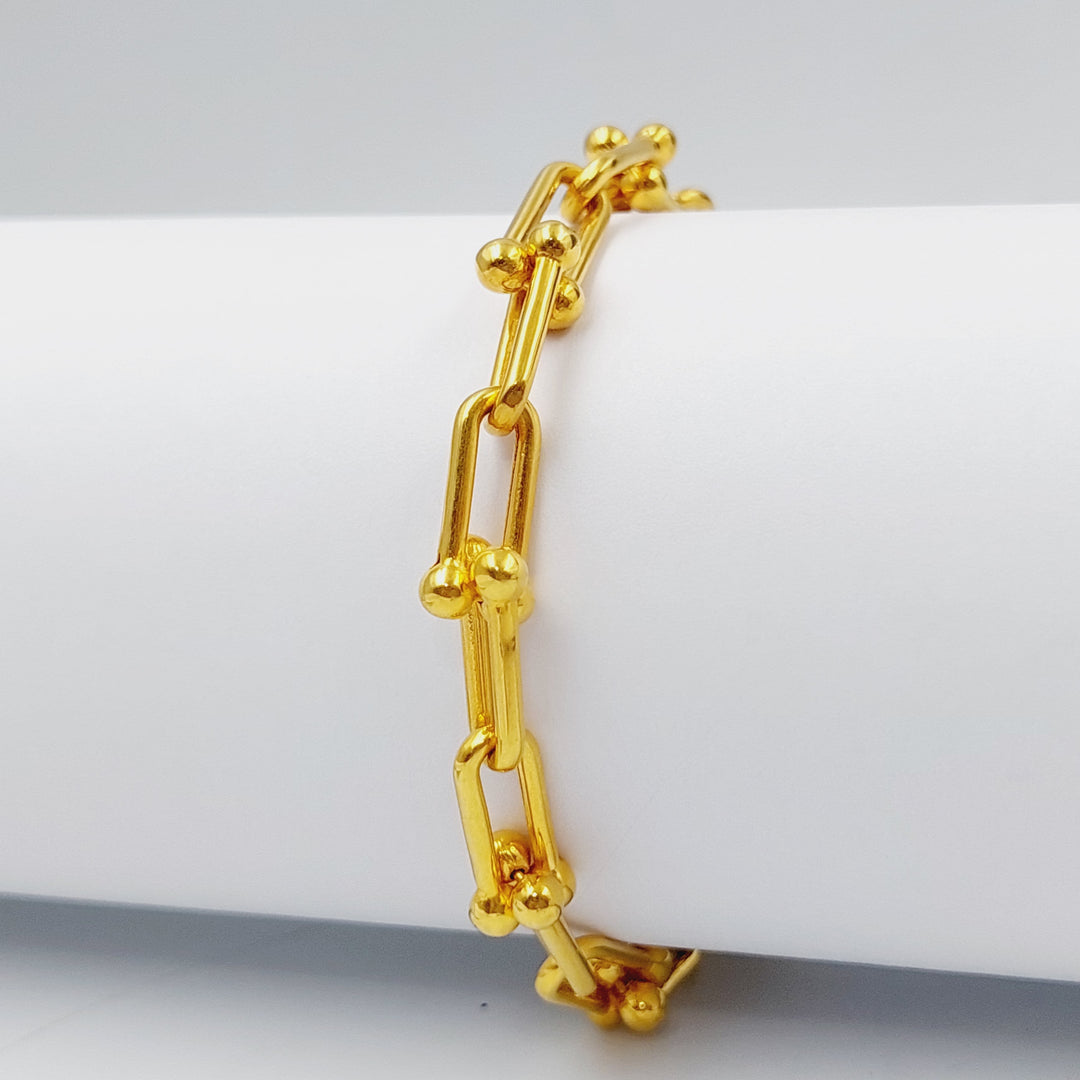 Paperclip Bracelet  Made Of 21K Yellow Gold by Saeed Jewelry-28680