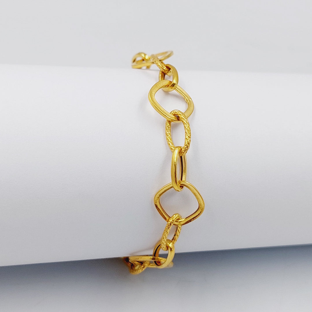 21K Gold Paperclip Bracelet by Saeed Jewelry - Image 6