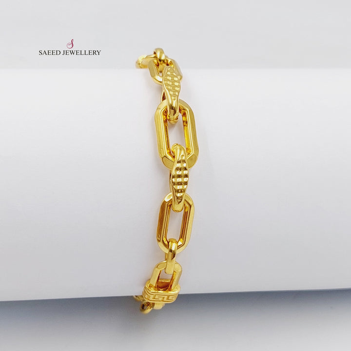 Paperclip Bracelet  Made Of 21K Yellow Gold by Saeed Jewelry-30300