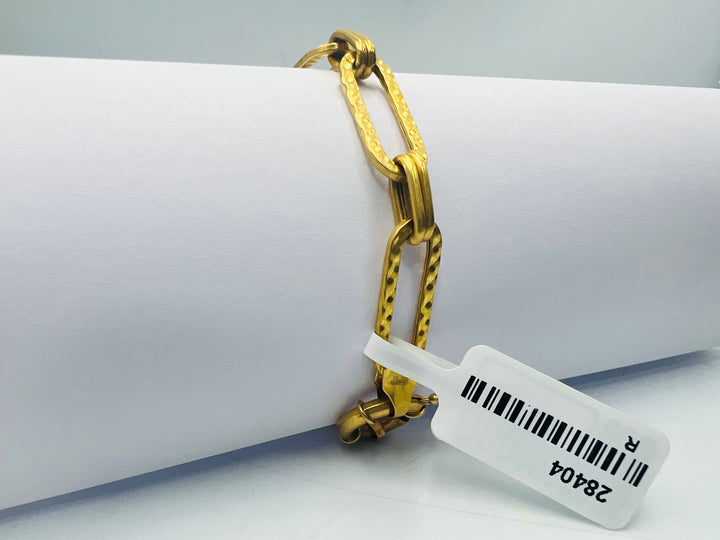 Paperclip Bracelet Made of 21K Yellow Gold by Saeed Jewelry-paperclip-bracelet