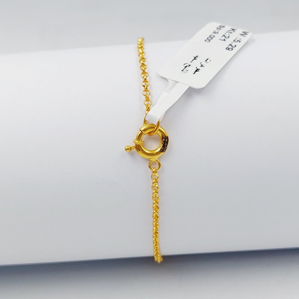 Paperclip Butterfly Bracelet  Made Of 21K Yellow Gold by Saeed Jewelry-28694