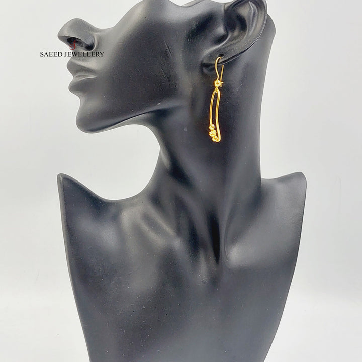 Paperclip Earrings Made Of 21K Yellow Gold by Saeed Jewelry-28116