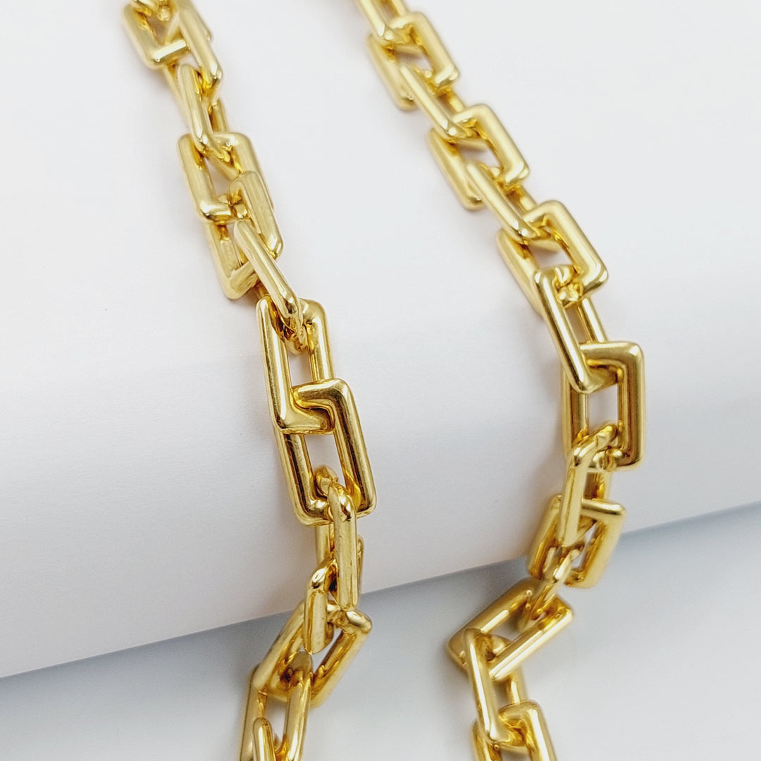 18K Gold Paperclip Necklace 45cm by Saeed Jewelry - Image 5