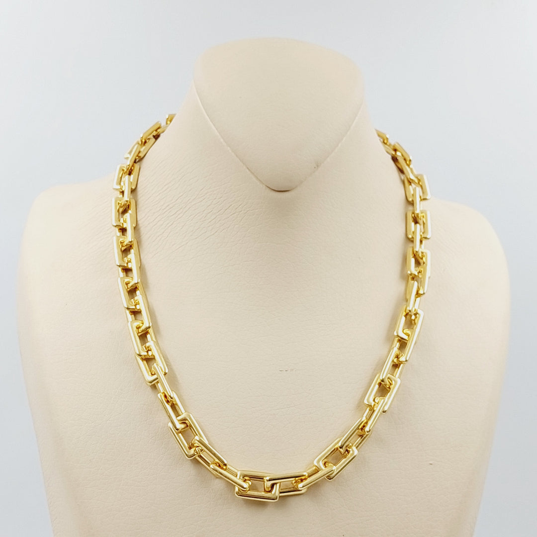 18K Gold Paperclip Necklace 45cm by Saeed Jewelry - Image 1