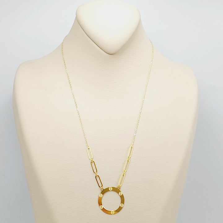 18K Gold Paperclip Necklace by Saeed Jewelry - Image 5