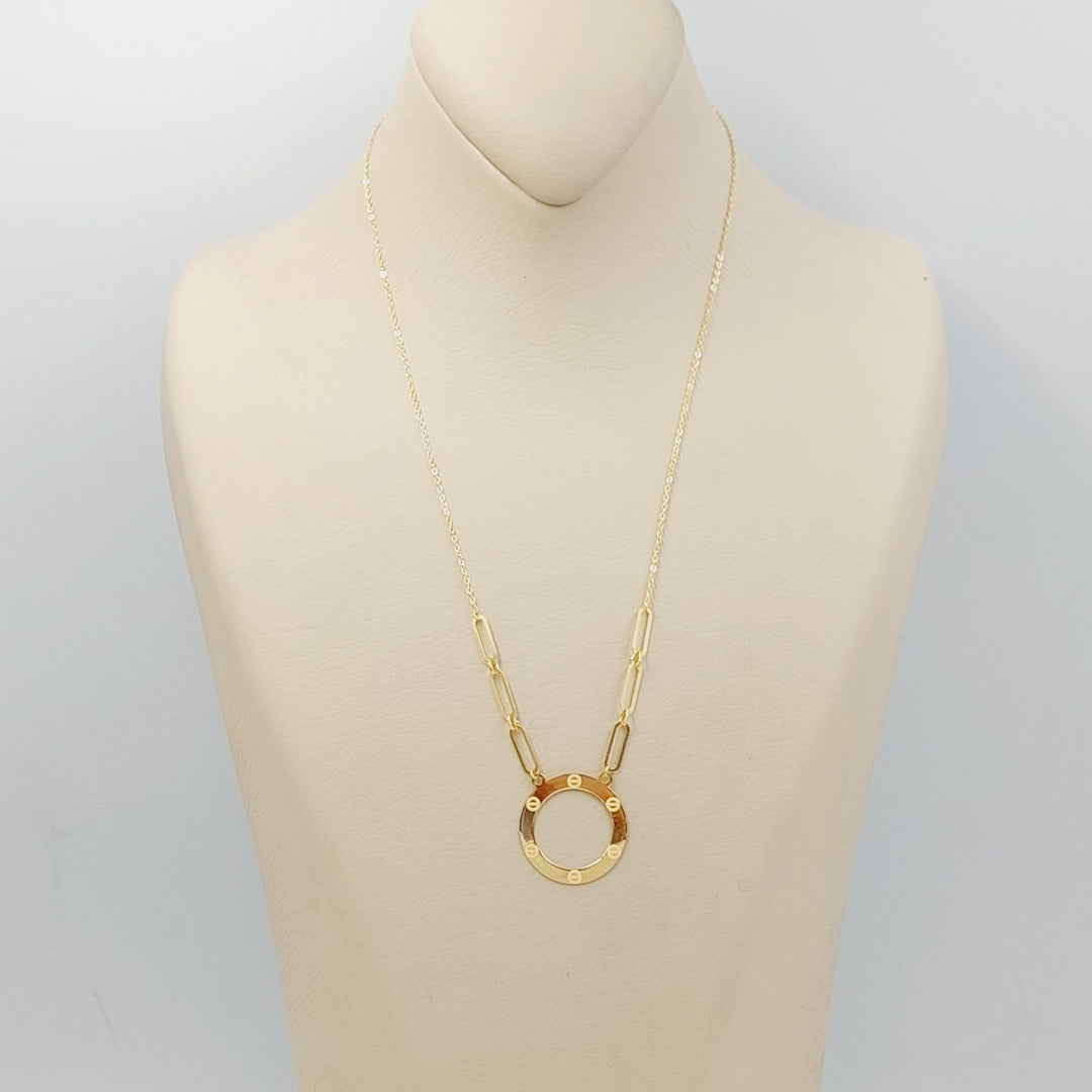 18K Gold Paperclip Necklace by Saeed Jewelry - Image 3