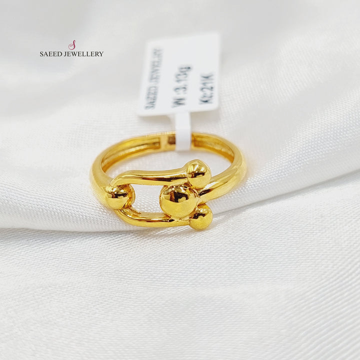 21K Gold Paperclip Ring by Saeed Jewelry - Image 4