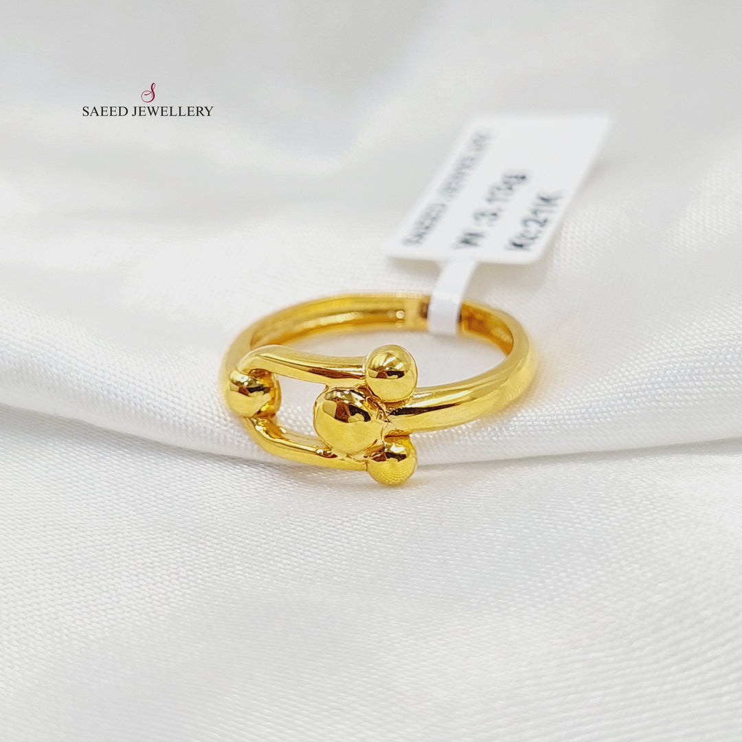 21K Gold Paperclip Ring by Saeed Jewelry - Image 1