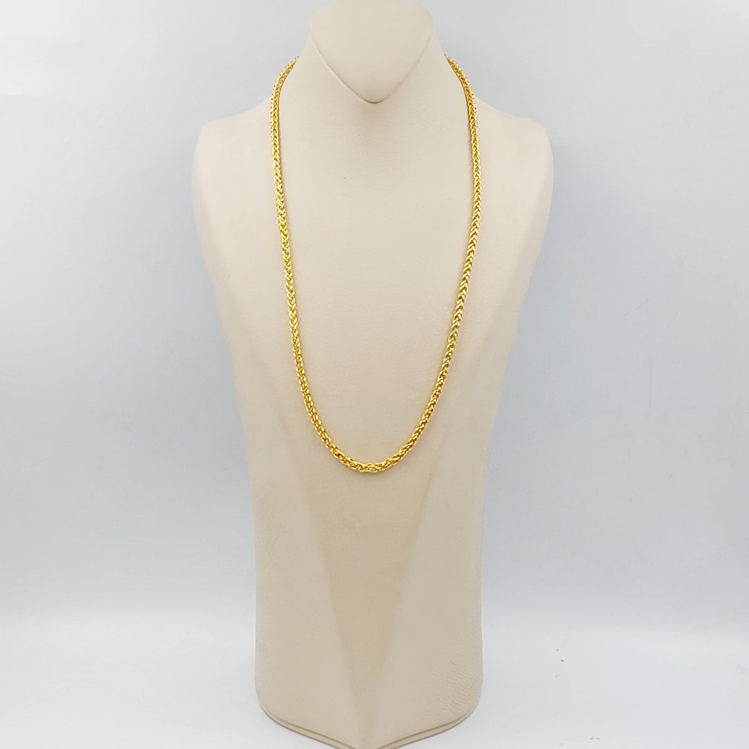 21K Gold 5mm Franco Chain 60cm by Saeed Jewelry - Image 5