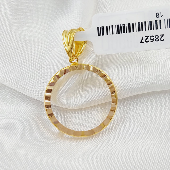 21K Gold Plain Frame Pendant by Saeed Jewelry - Image 1