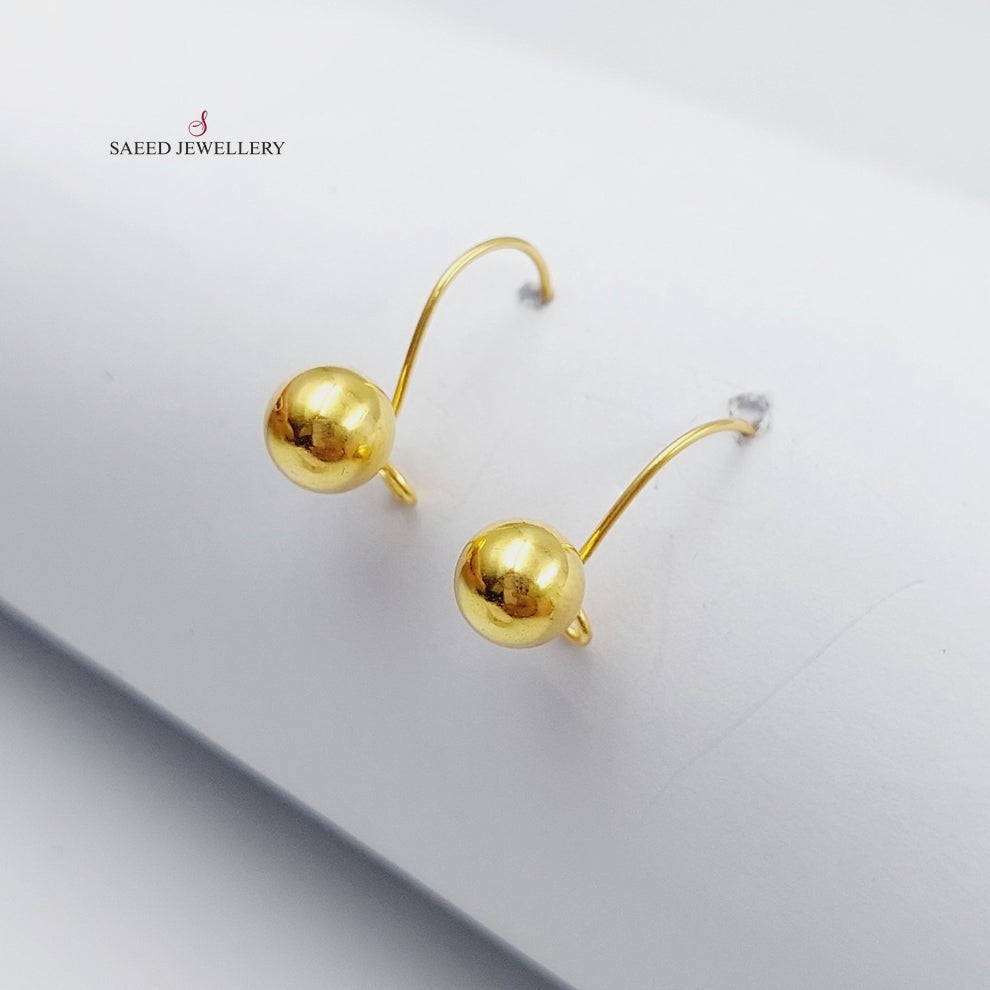 Plain Luxury Earrings Made Of  21K Yellow Gold by Saeed Jewelry-27427