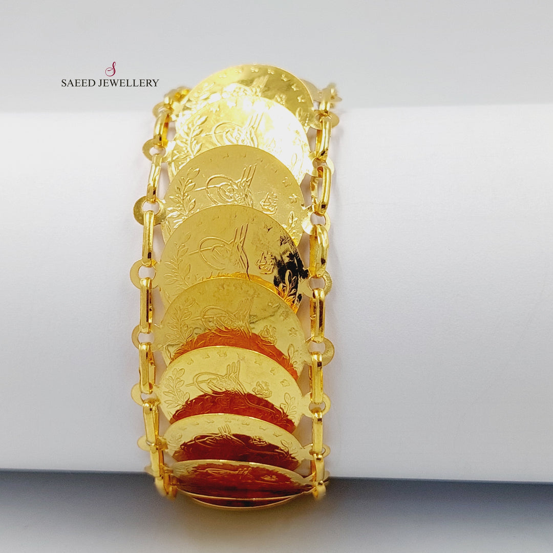 21K Gold Print Rashadi Bracelet by Saeed Jewelry - Image 3