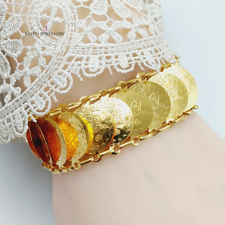 21K Gold Print Rashadi Bracelet by Saeed Jewelry - Image 6