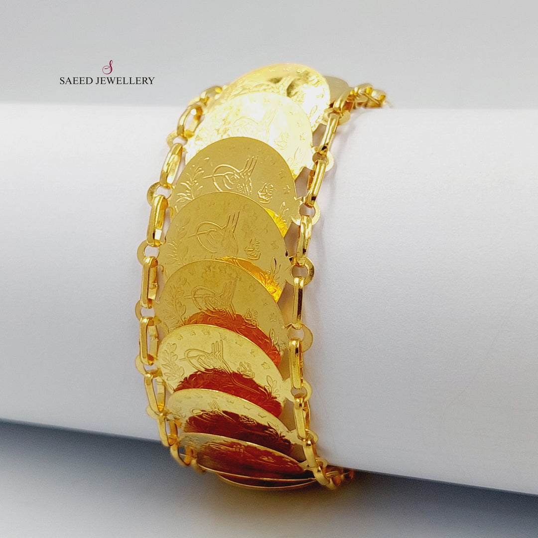 21K Gold Print Rashadi Bracelet by Saeed Jewelry - Image 1