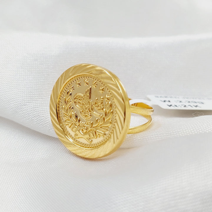 21K Gold Print Rashadi Ring by Saeed Jewelry - Image 3