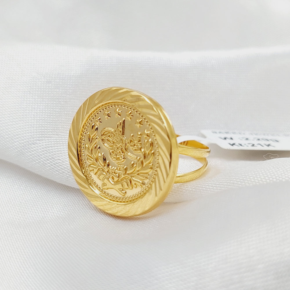 21K Gold Print Rashadi Ring by Saeed Jewelry - Image 2