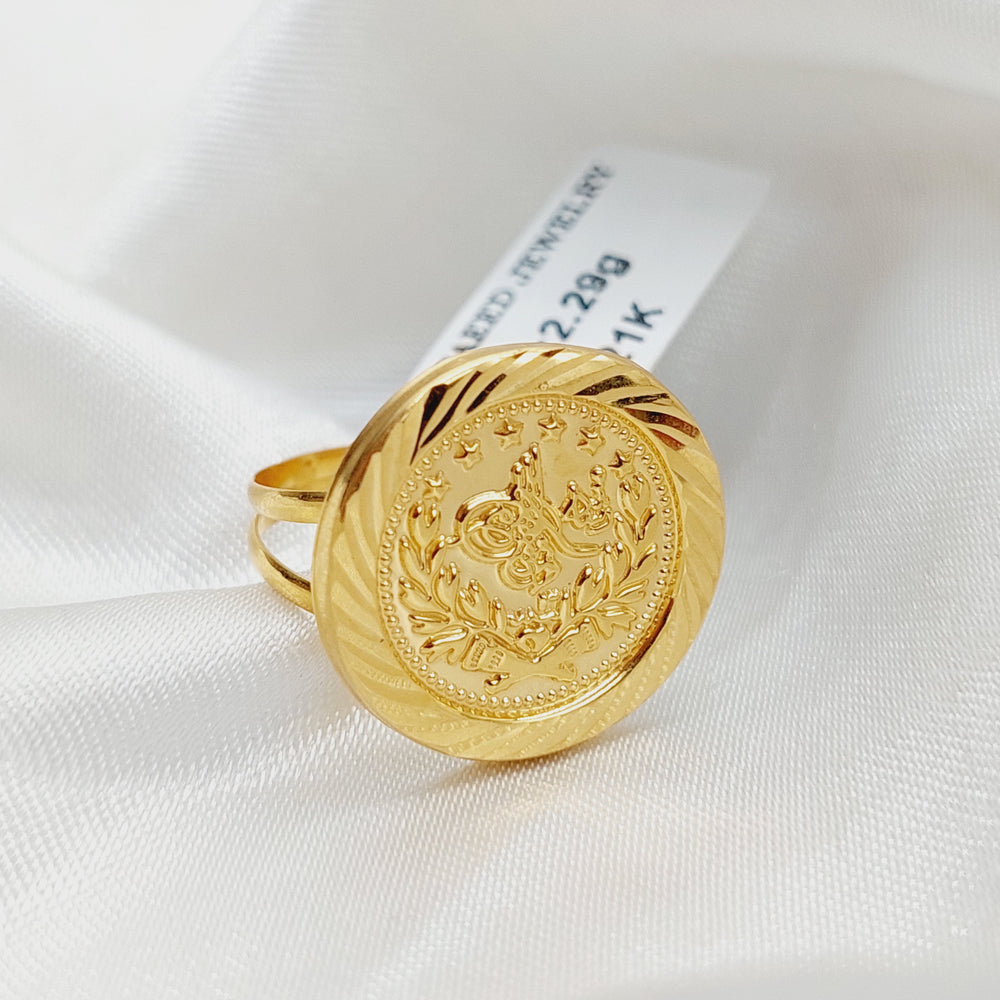21K Gold Print Rashadi Ring by Saeed Jewelry - Image 2