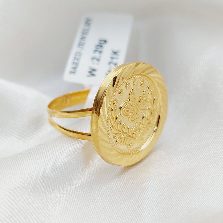21K Gold Print Rashadi Ring by Saeed Jewelry - Image 3