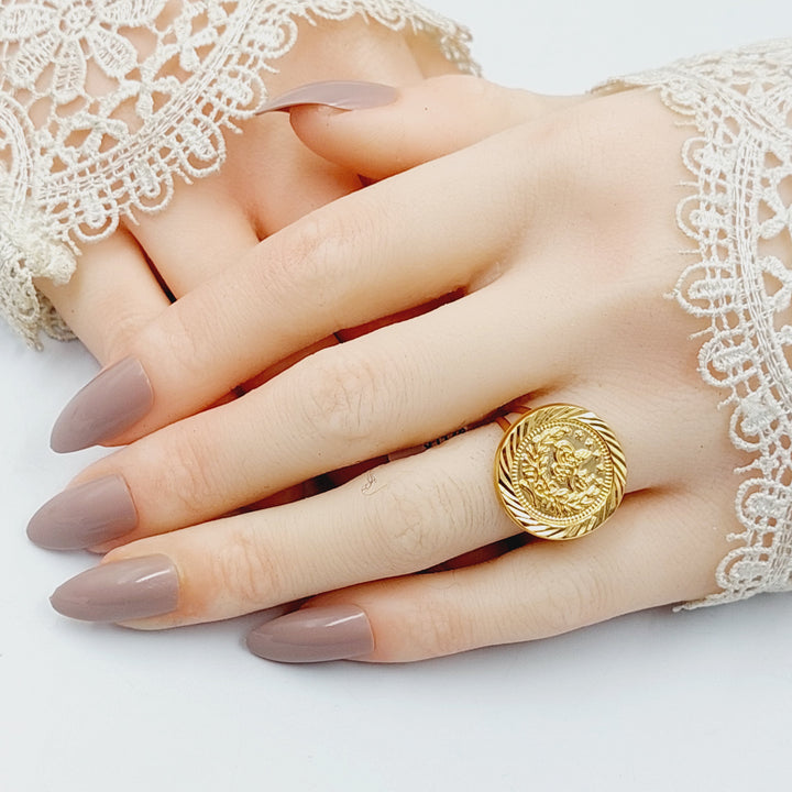 21K Gold Print Rashadi Ring by Saeed Jewelry - Image 5