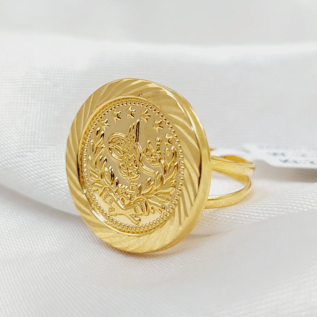 21K Gold Print Rashadi Ring by Saeed Jewelry - Image 1