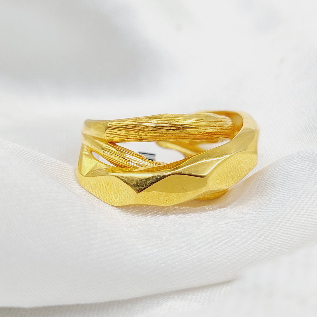 21K Gold Pyramid Ring by Saeed Jewelry - Image 2