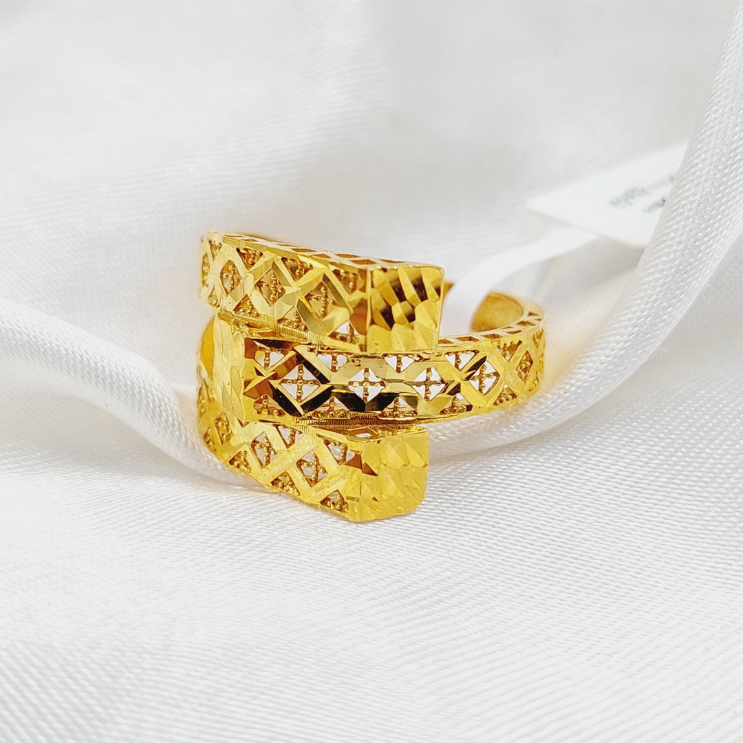 21K Gold Pyramid Ring by Saeed Jewelry - Image 3