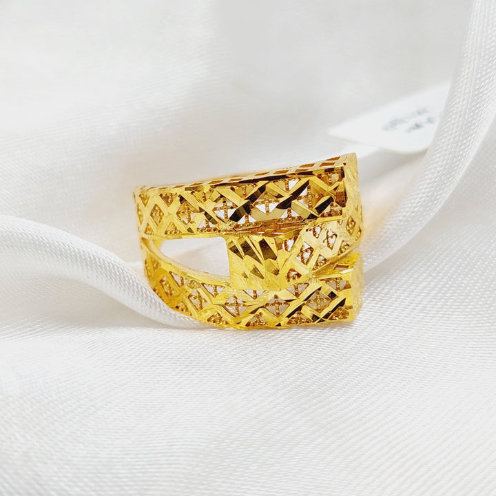 21K Gold Pyramid Ring by Saeed Jewelry - Image 4