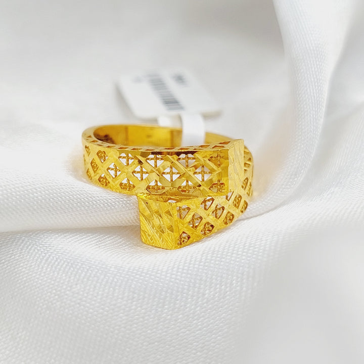 21K Gold Pyramid Ring by Saeed Jewelry - Image 4