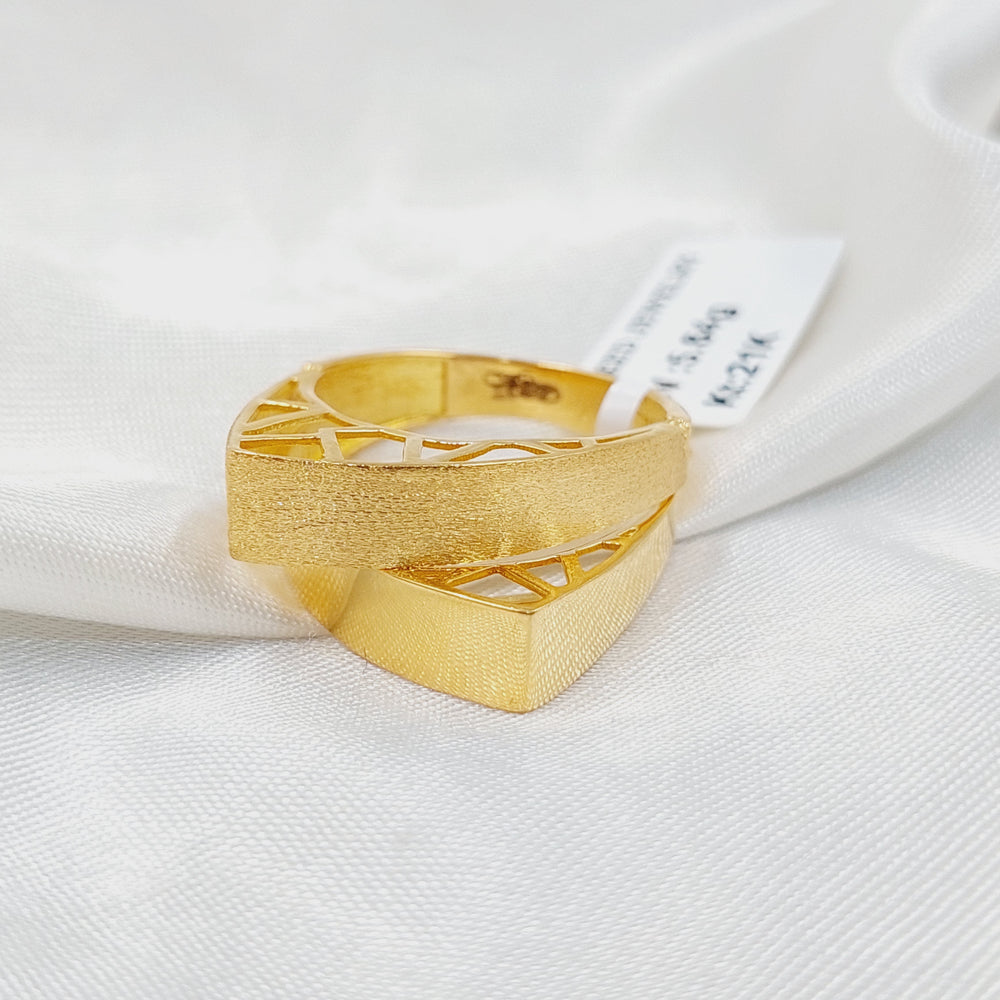 21K Gold Pyramid Ring by Saeed Jewelry - Image 2