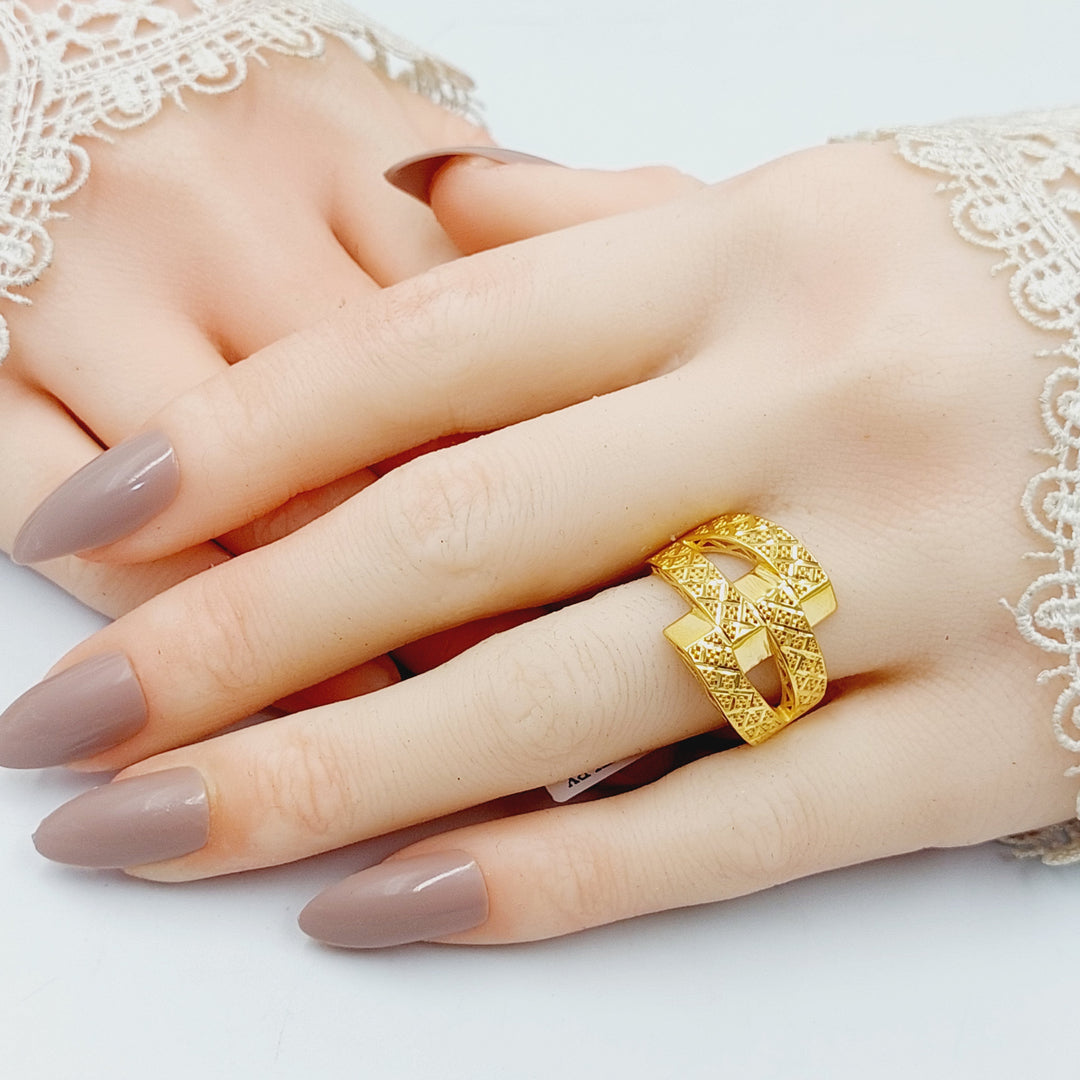Pyramid Ring  Made of 21K Yellow Gold by Saeed Jewelry-31014