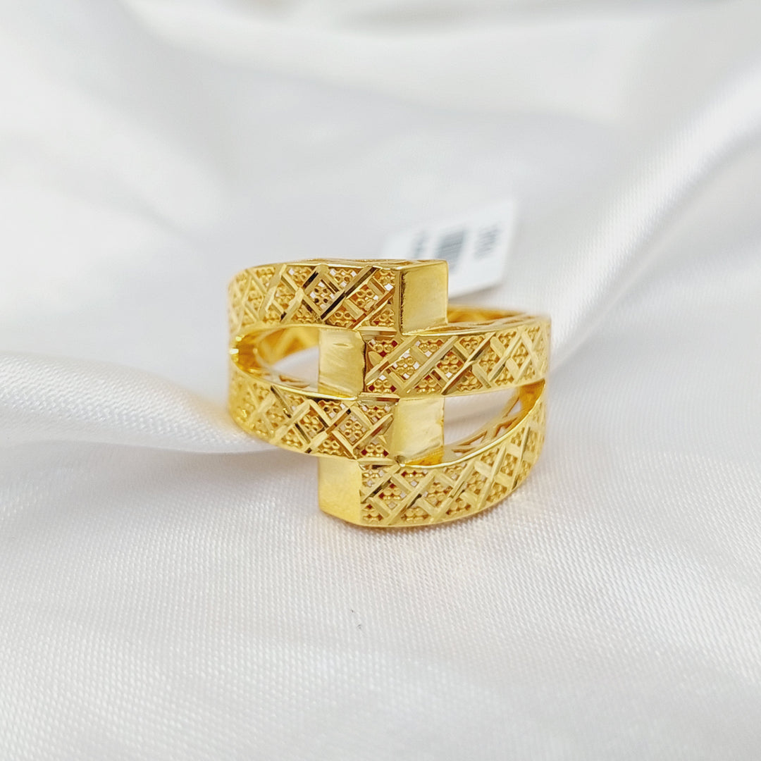 21K Gold Pyramid Ring by Saeed Jewelry - Image 1