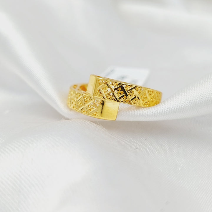 21K Gold Pyramid Ring by Saeed Jewelry - Image 3