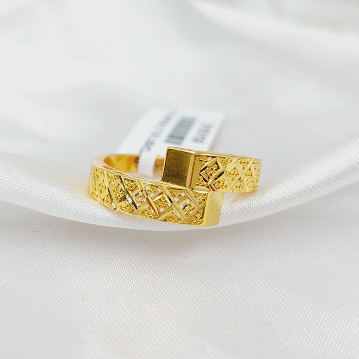 21K Gold Pyramid Ring by Saeed Jewelry - Image 5