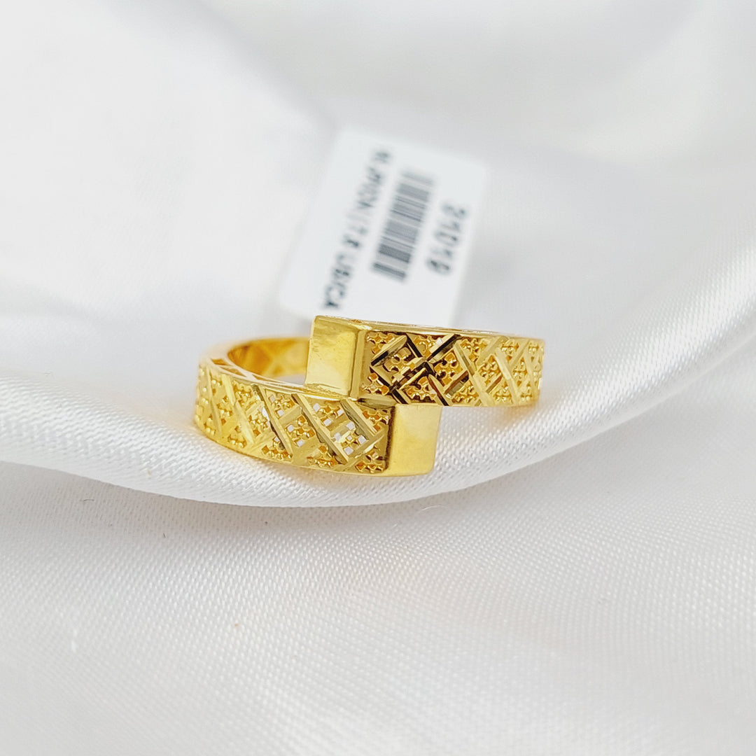 21K Gold Pyramid Ring by Saeed Jewelry - Image 1