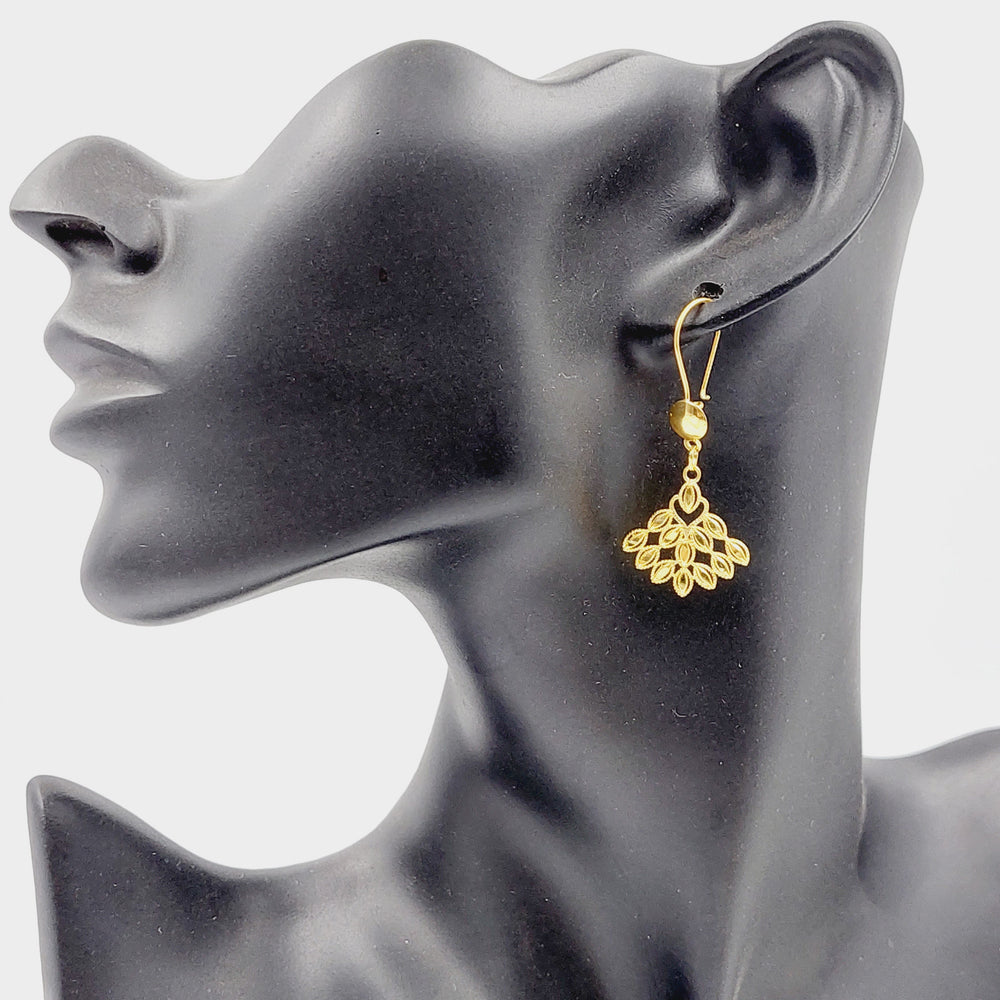 18K Gold Queen Earrings by Saeed Jewelry - Image 2