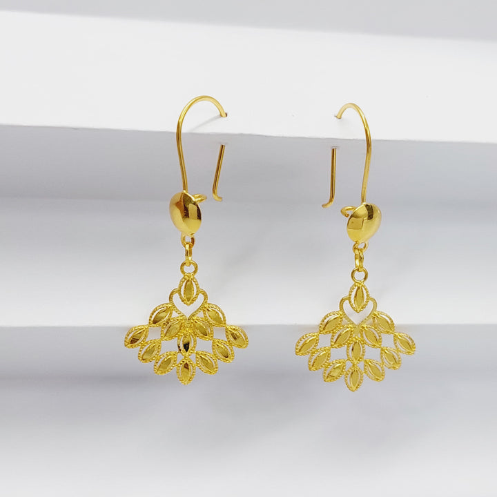 18K Gold Queen Earrings by Saeed Jewelry - Image 8