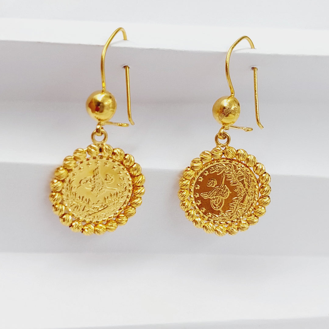 Rashadi Balls Earrings  Made Of 21K Yellow Gold by Saeed Jewelry-28744