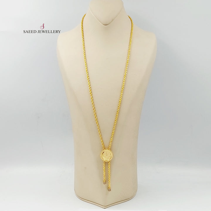 Rashadi Balls Necklace  Made Of 21K Yellow Gold  <br>Bracelet Length: <strong> 19cm </strong> by Saeed Jewelry-29376