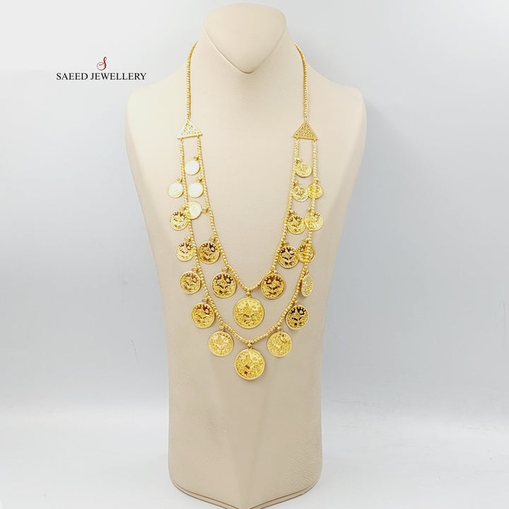 21K Gold Rashadi Balls Necklace by Saeed Jewelry - Image 2