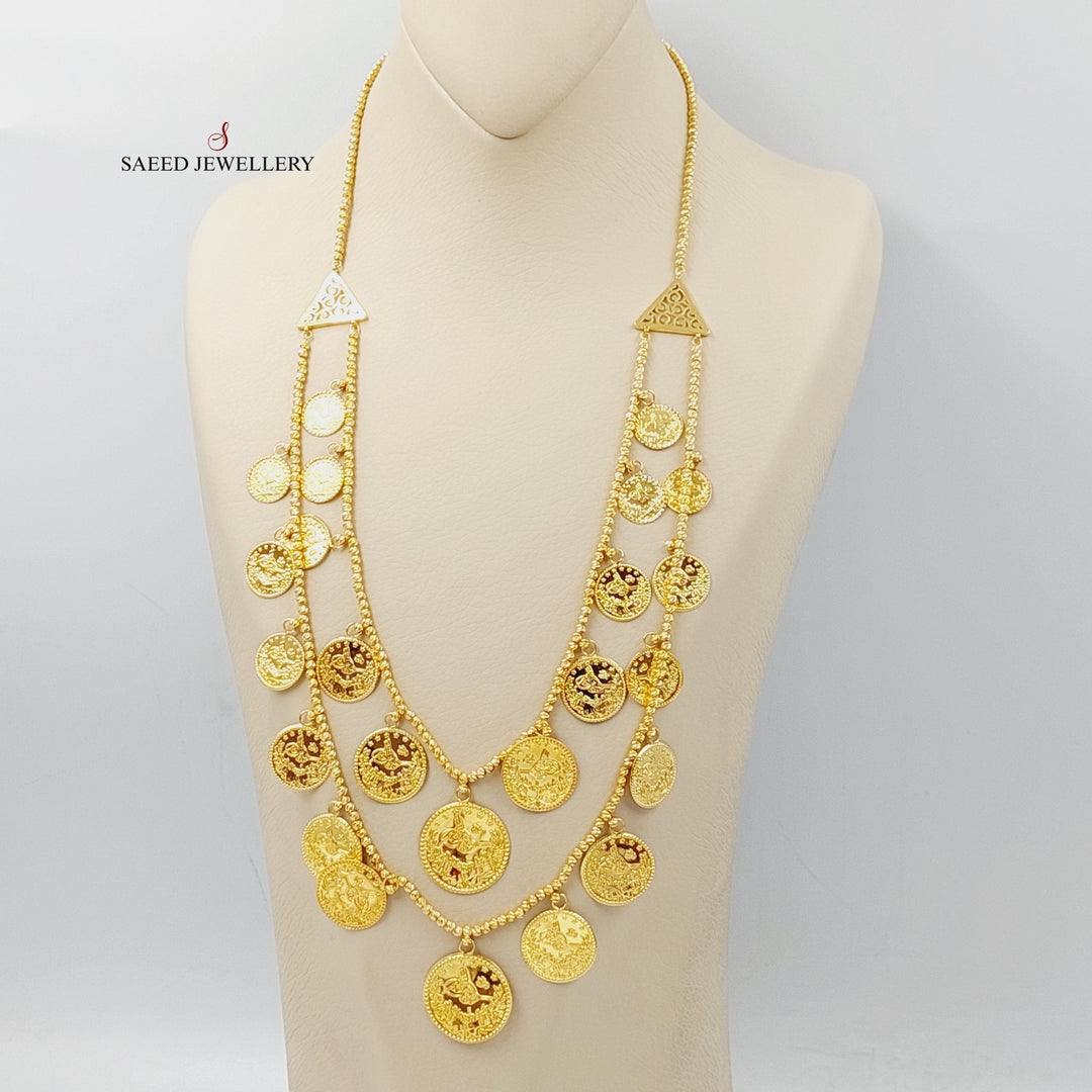 21K Gold Rashadi Balls Necklace by Saeed Jewelry - Image 6