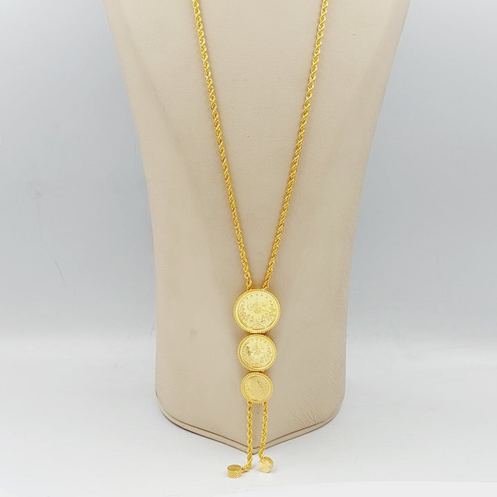 21K Gold Rashadi Balls Necklace by Saeed Jewelry - Image 3